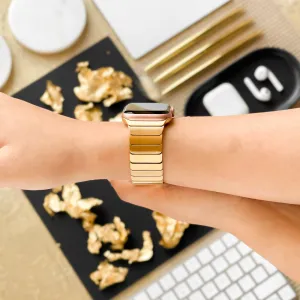 Slinky Apple Watch Strap - Gold Trendy Motion Accessory Breathable fabric