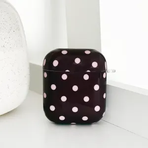 Airpods Case - Brown Polka Dot fashion ergonomic commuter handmade silicone airpods case eco friendly ergonomic silicone protector