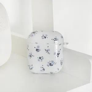 soft grip daily airpods cover Durable Clip Hook Airpods Case - Ditsy Floral Periwinkle