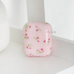 Airpods Case - Ditsy Floral Pink Convenient Charging Bag