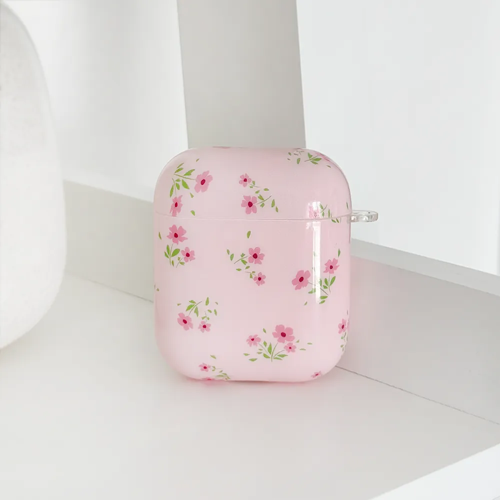 Airpods Case - Ditsy Floral Pink Convenient Charging Bag
