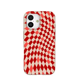 Seashell Red Checks iPhone 17 Case Refined Pattern Outdoor Use