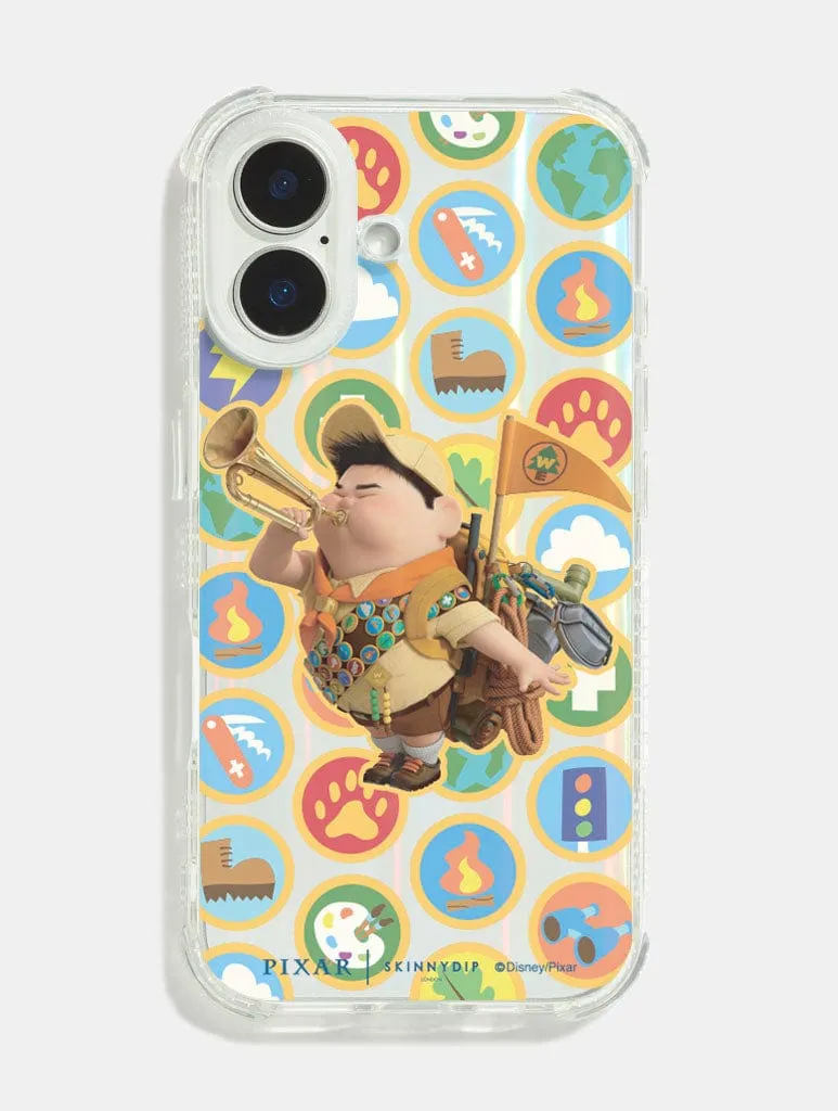Premium Grip Marble finish Disney Up Russel Shock iPhone Case