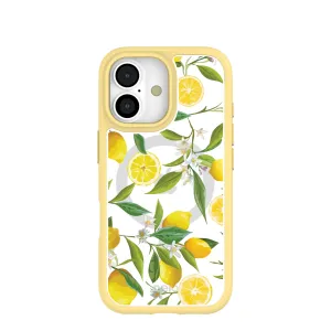 Polished Edge Clear Lemon Bloom iPhone 17 Case With Sunbeam Ridge (MagSafe included)