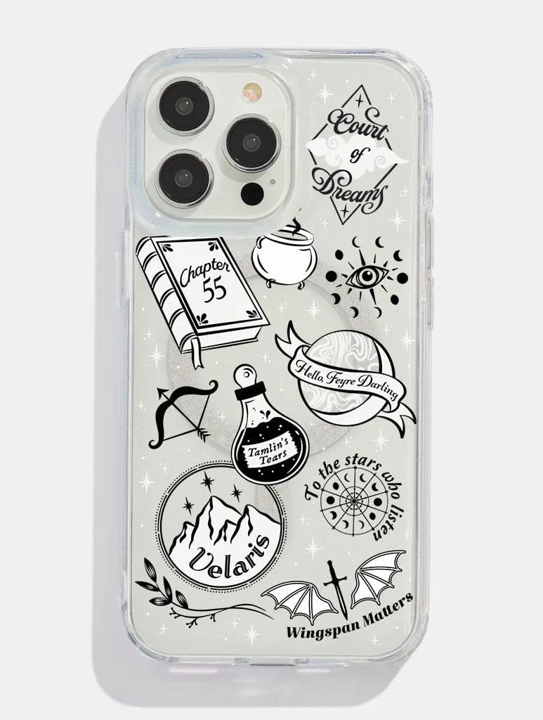 Hybrid Edge Finish ACOTAR Sticker Glitter MagSafe iPhone Case