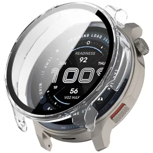 Glossy Finish Case Amazfit Balance 2 Hard Case with Glass (Transparent)