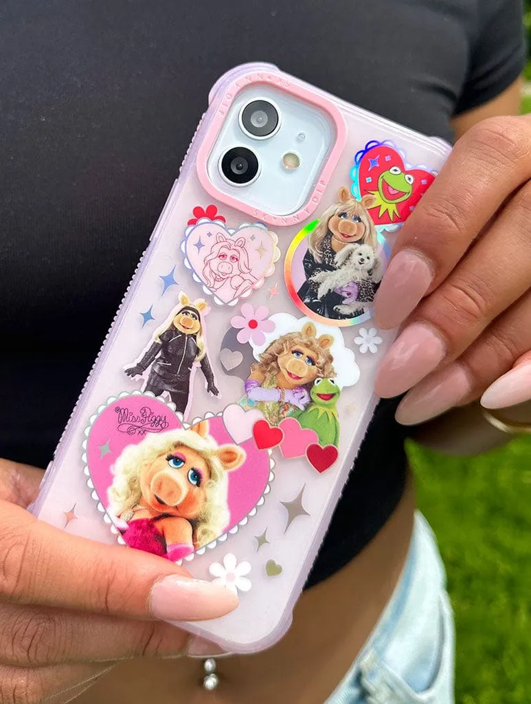 Refined Style Transparent Look Disney Miss Piggy Sticker Shock iPhone Case