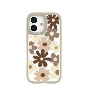 Clear Mocha Poppy iPhone 17 Case With London Fog Ridge (MagSafe included) Premium Edge Design Hybrid Grip Finish