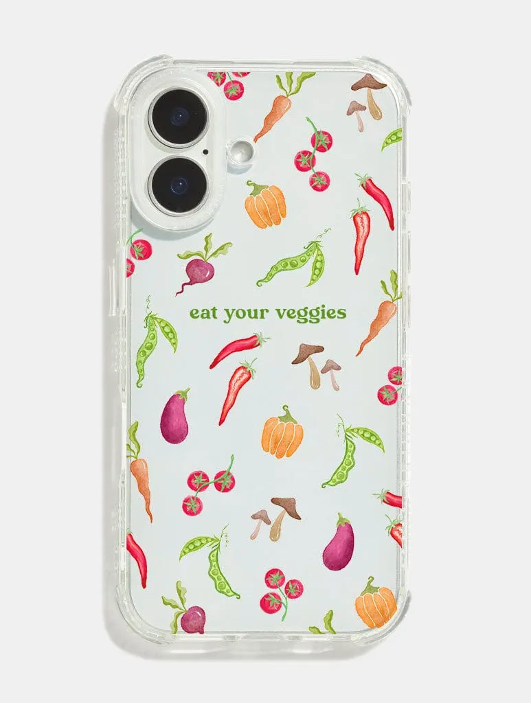 Minimal Build Texture Eat Your Veggies Shock iPhone Case