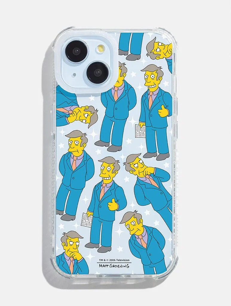 Creative Form Luxury Surface Layer The Simpsons Principal Skinner Shock iPhone Case