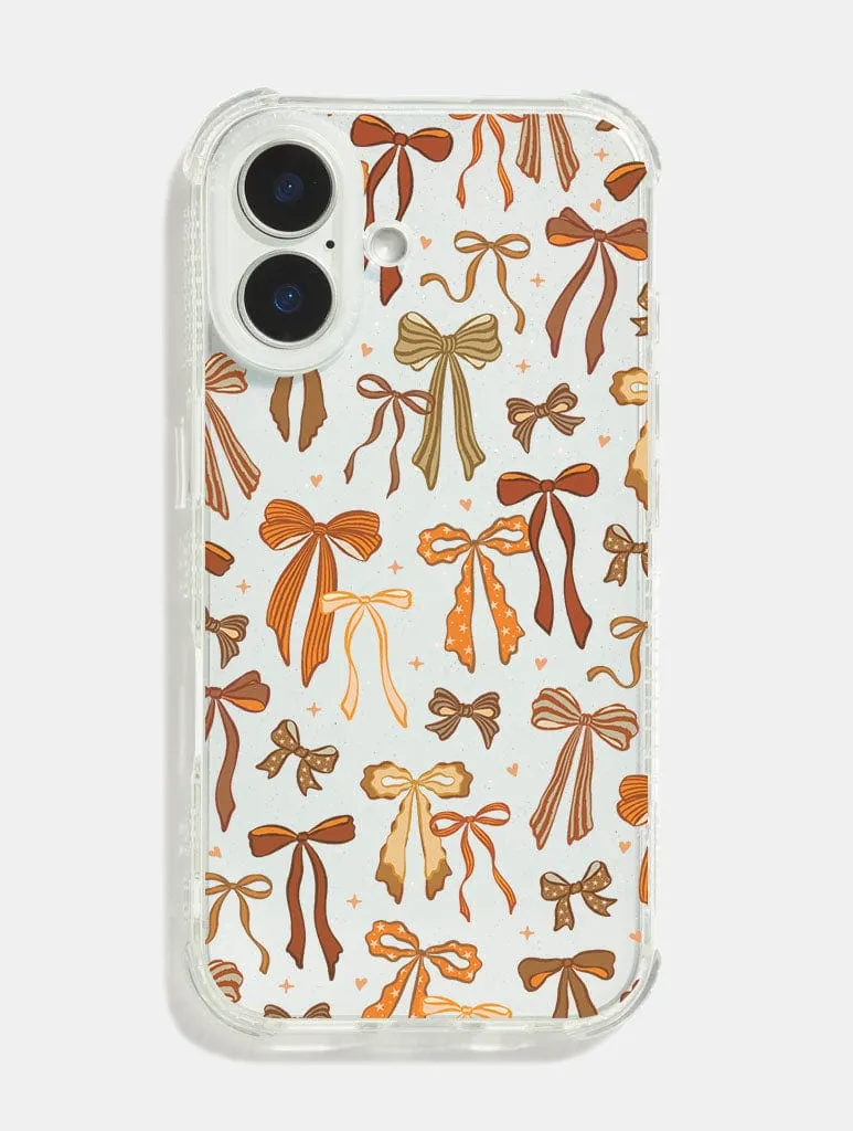 Soft Finish Grip Layer Autumn Bows Shock iPhone Case