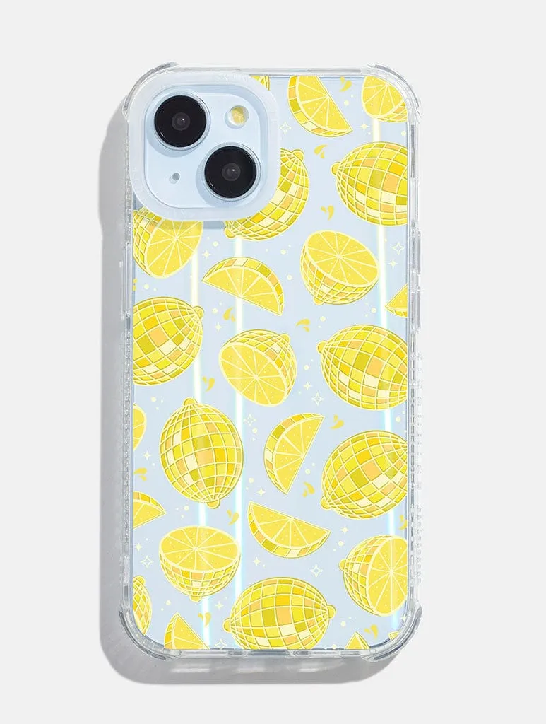 Glossy surface Vivid Pattern Design Disco Lemons Shock iPhone Case