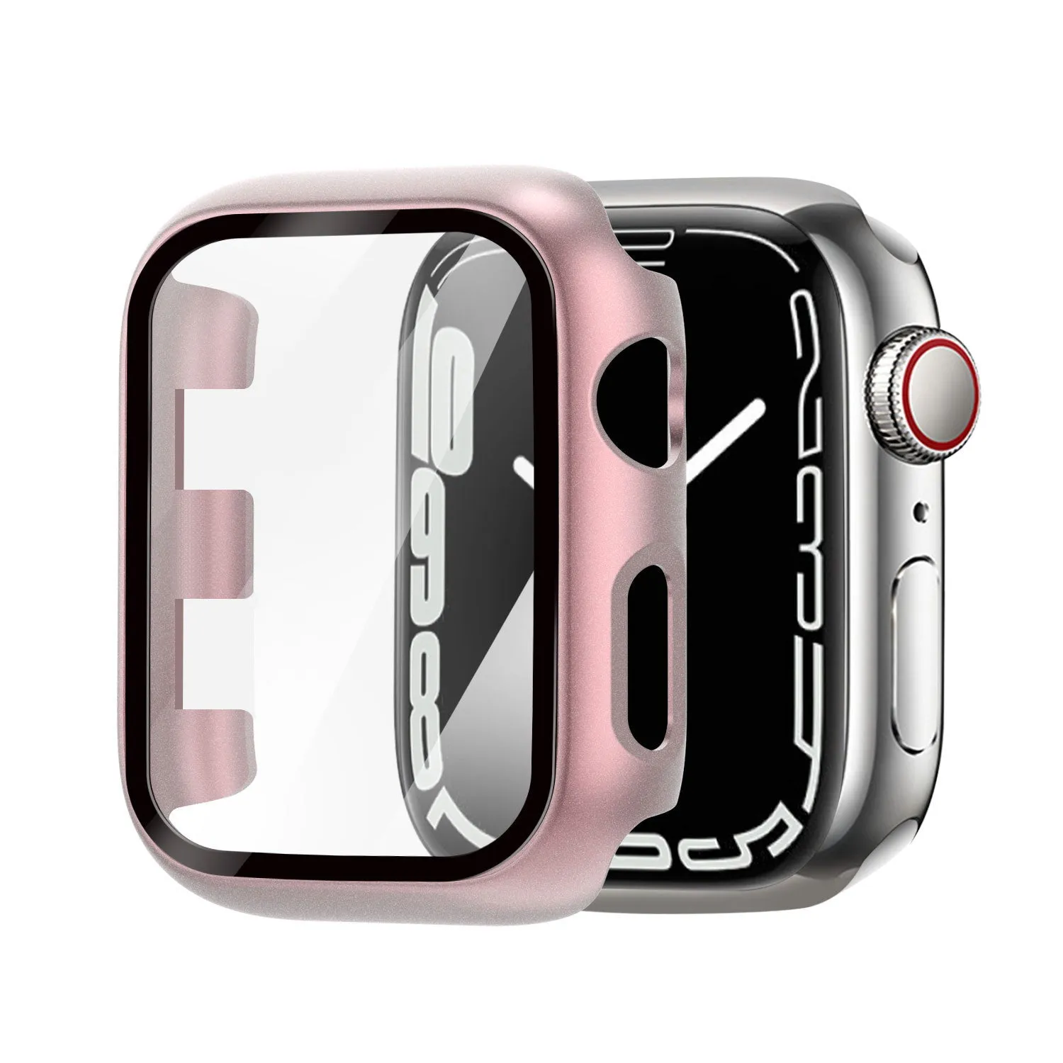 Apple Watch Hardcase with Glass (Rose Pink) athletes Light Guard
