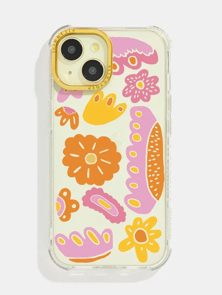 Aredee Pericleous x Skinnydip Flowers Shock iPhone Case Elegant Pattern Design Hybrid Pattern