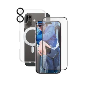 CARE by PanzerGlass? 3-in-1 Ceramic Bundle iPhone 16 Plus Mobile Safety Film