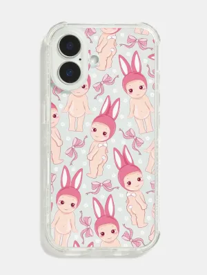 Glossy Texture Layer Baby Angel Bunny Shock iPhone Case