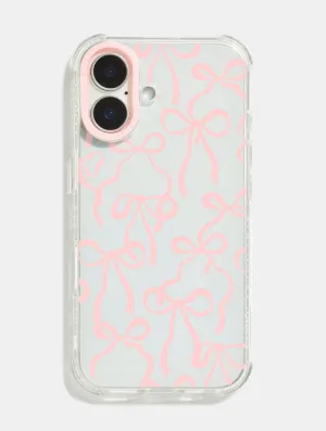 Baby Pink Bows Shock iPhone Case Clear Design Impact Resistant