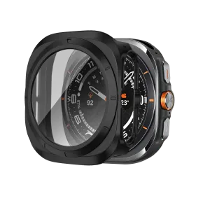 Urban Protection Non-Yellowing Bandz Samsung Galaxy Watch Ultra PC Case with Glass (Black)
