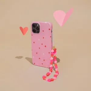 Beaded Phone Strap - Hearts hands free operation Phone Student