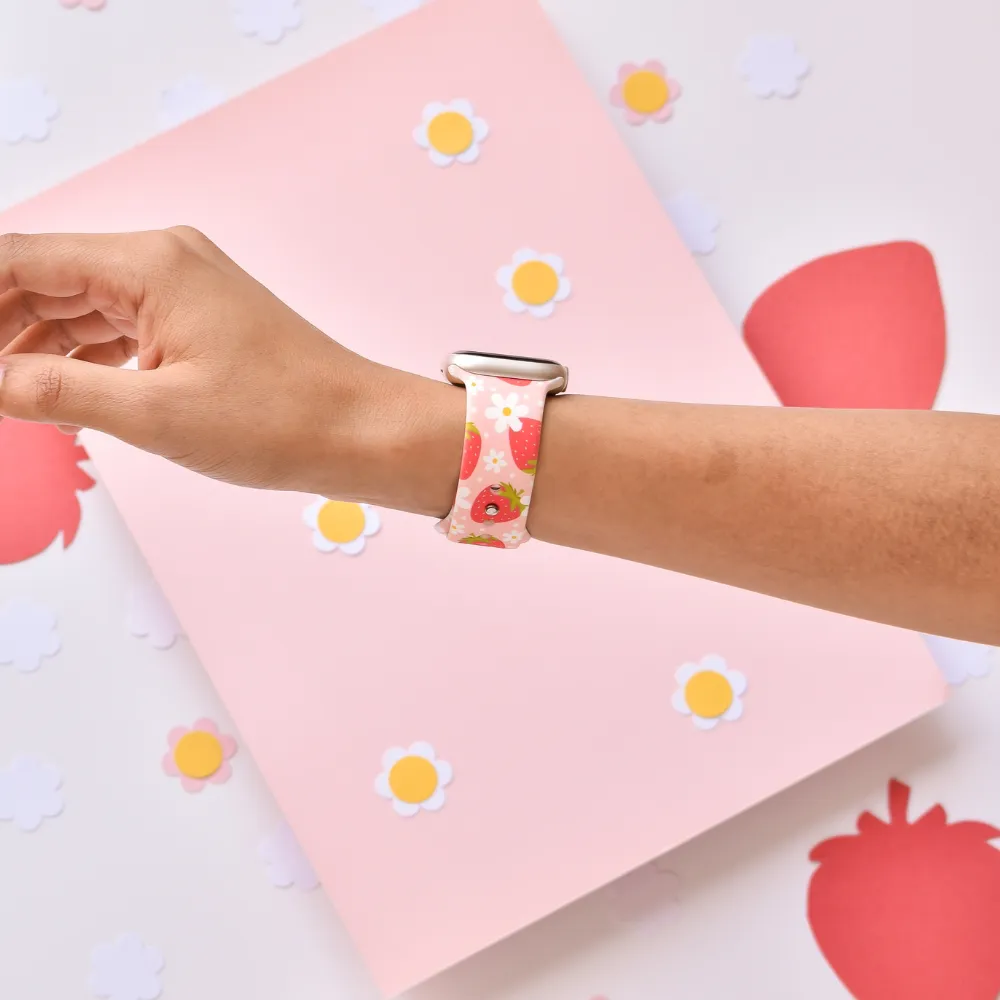 Berry Cute Strawberry Apple Watch Strap Elegant Finish