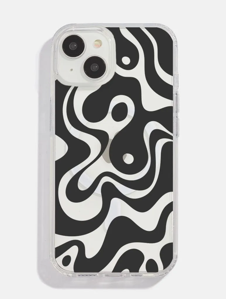 Black Abstract MagSafe iPhone Case Flexible Fit Portable Protection