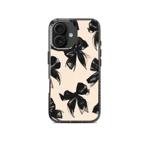 Black Bows Pattern Stride 2.0 Phone Case Cover Minimal Detail Texture Comfort Pattern Texture