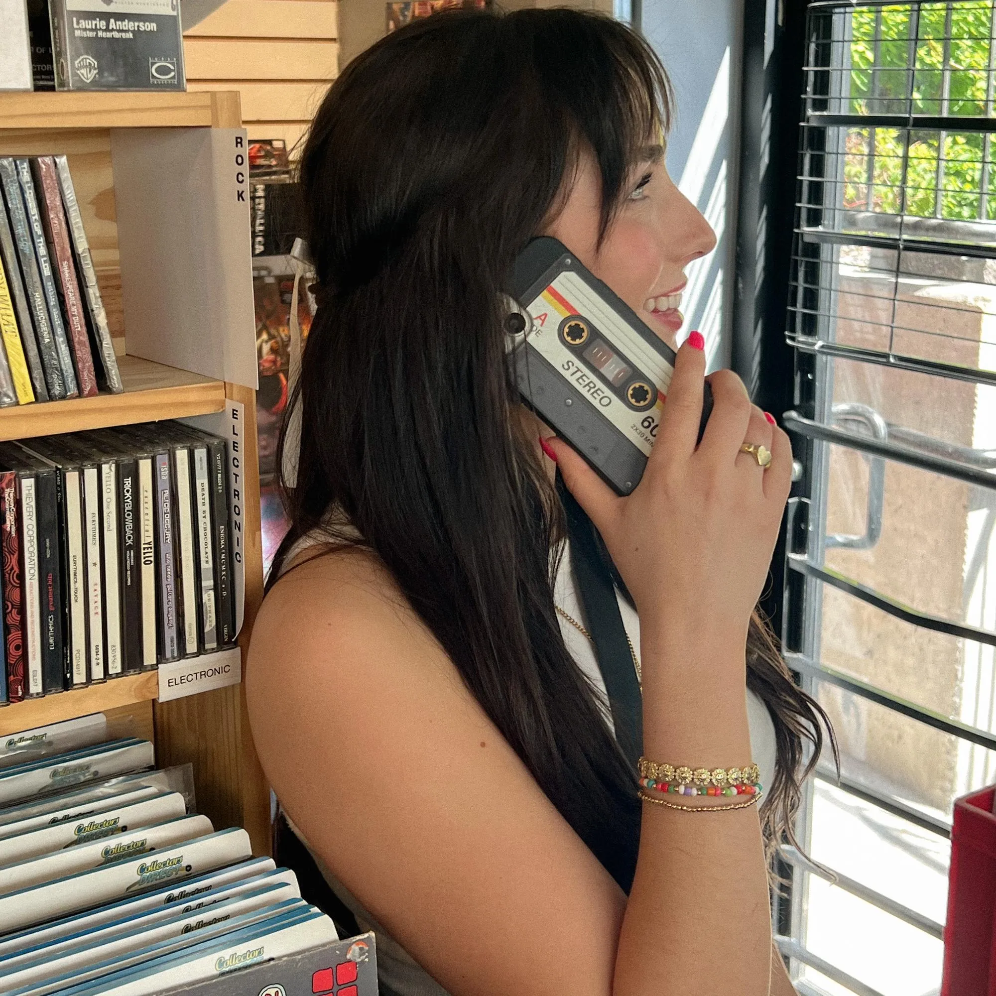 Smooth Finish Polished Edge Black Cassette iPhone 17 Case