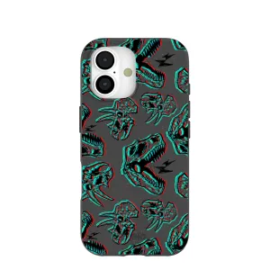 Black Fossilized iPhone 17 Case Flexible Pattern Layer Compact Style