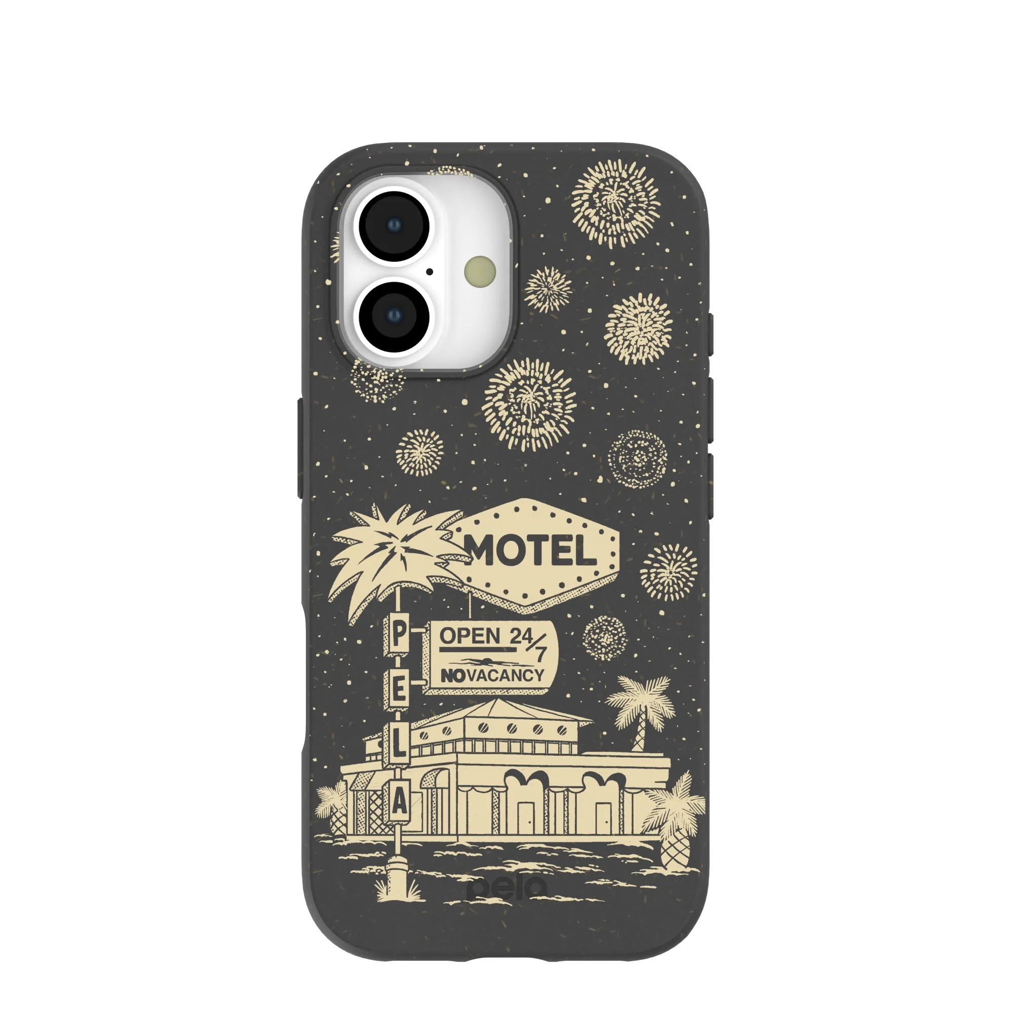 Soft Touching Black Motel Pela iPhone 17 Case