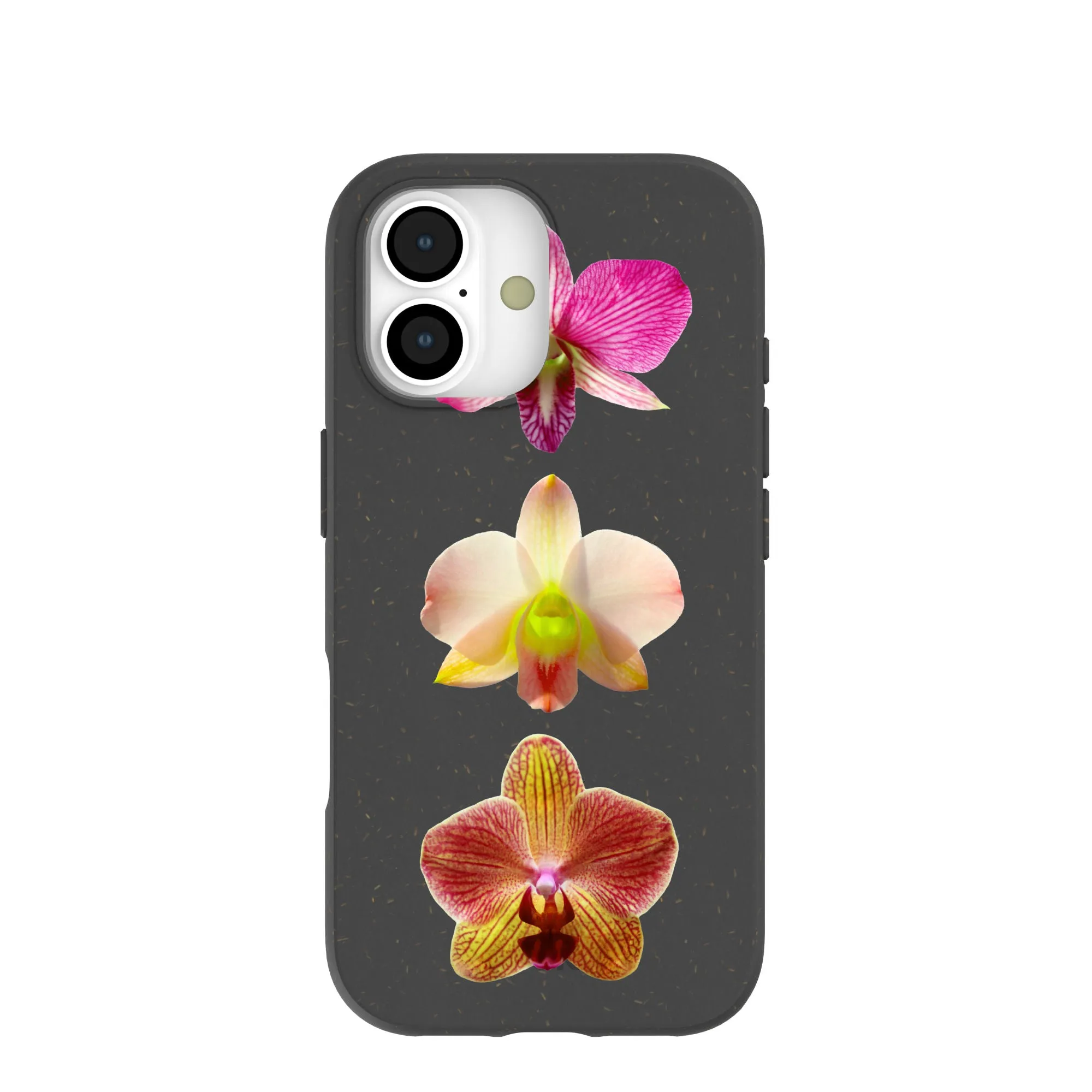 Black Orchids iPhone 17 Case Hybrid Frame Everyday Accessory