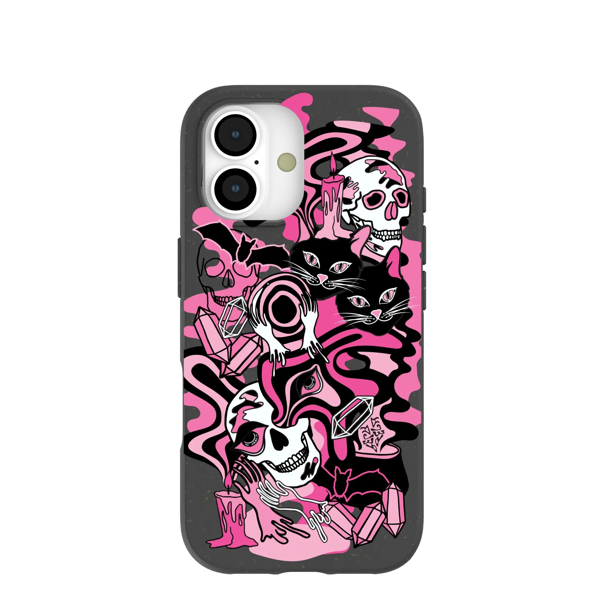 Black Spellbound Ghouls iPhone 17 Case Minimal Frame Vivid Texture