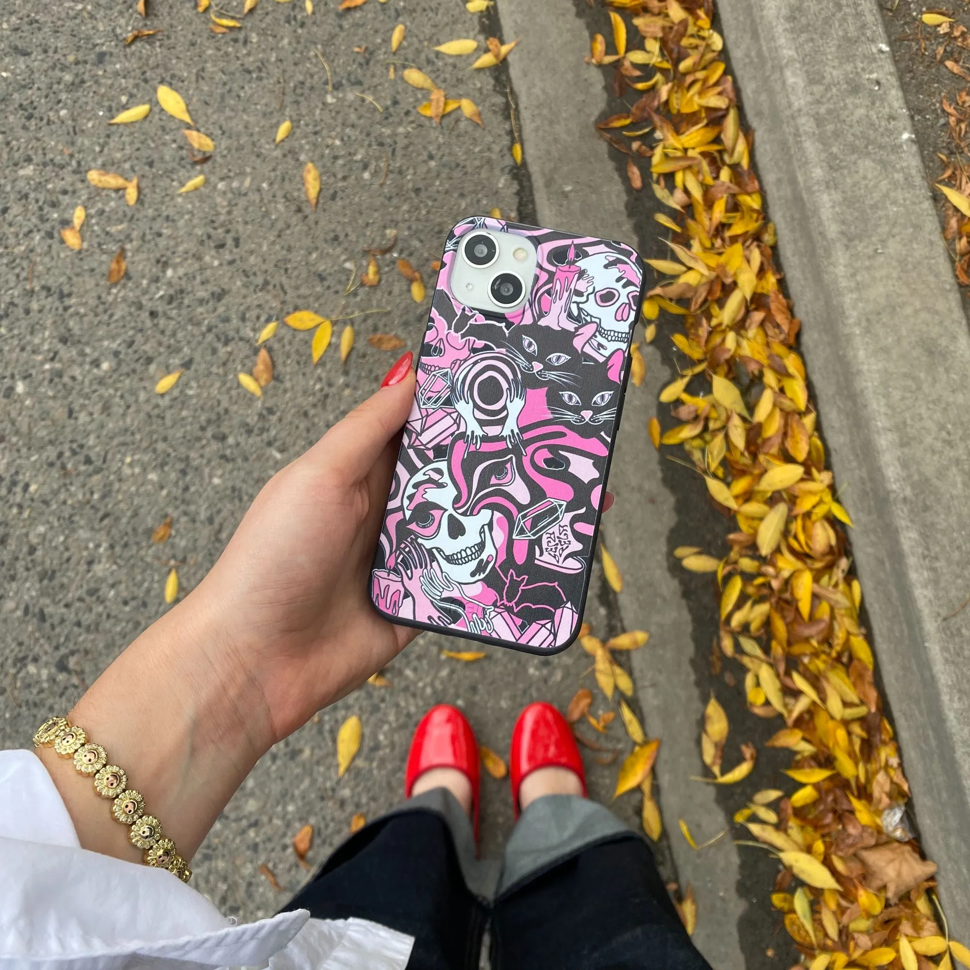 Black Spellbound Ghouls iPhone 17 Case Tough Frame