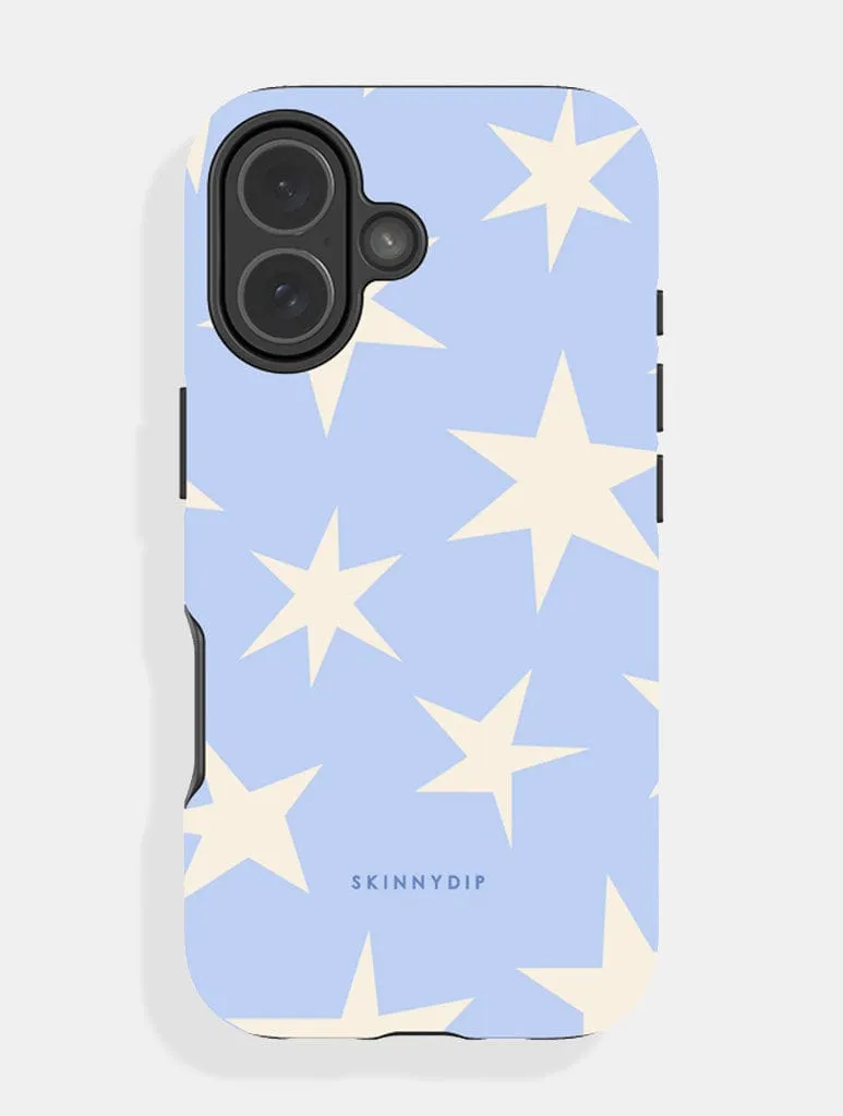 Blue and Cream Ditsy Star Ultra Protective iPhone Case Comfort Fit Casual Look