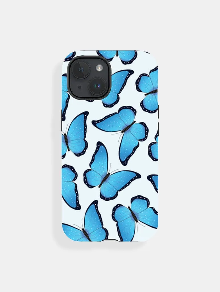 Blue Butterfly Ultra Protective iPhone Case Flexible Feel Protective Detailing