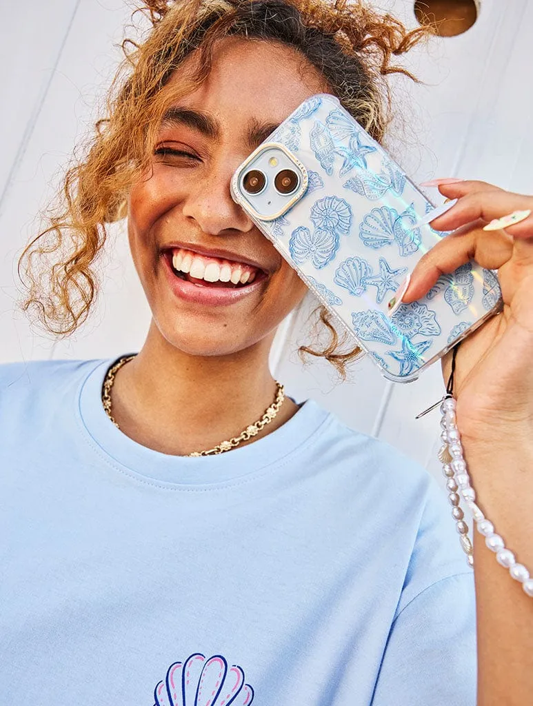 Flexible Detail Design Blue Shells Shock iPhone Case