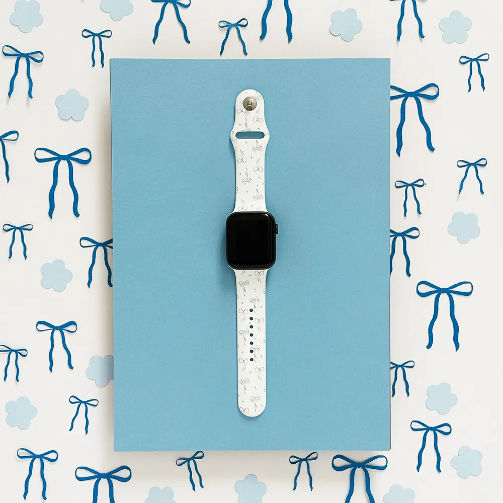 Universal Accessory Fit Bluebell Bows Apple Watch Strap