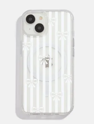 Rugged Texture Bow Stripe MagSafe iPhone Case