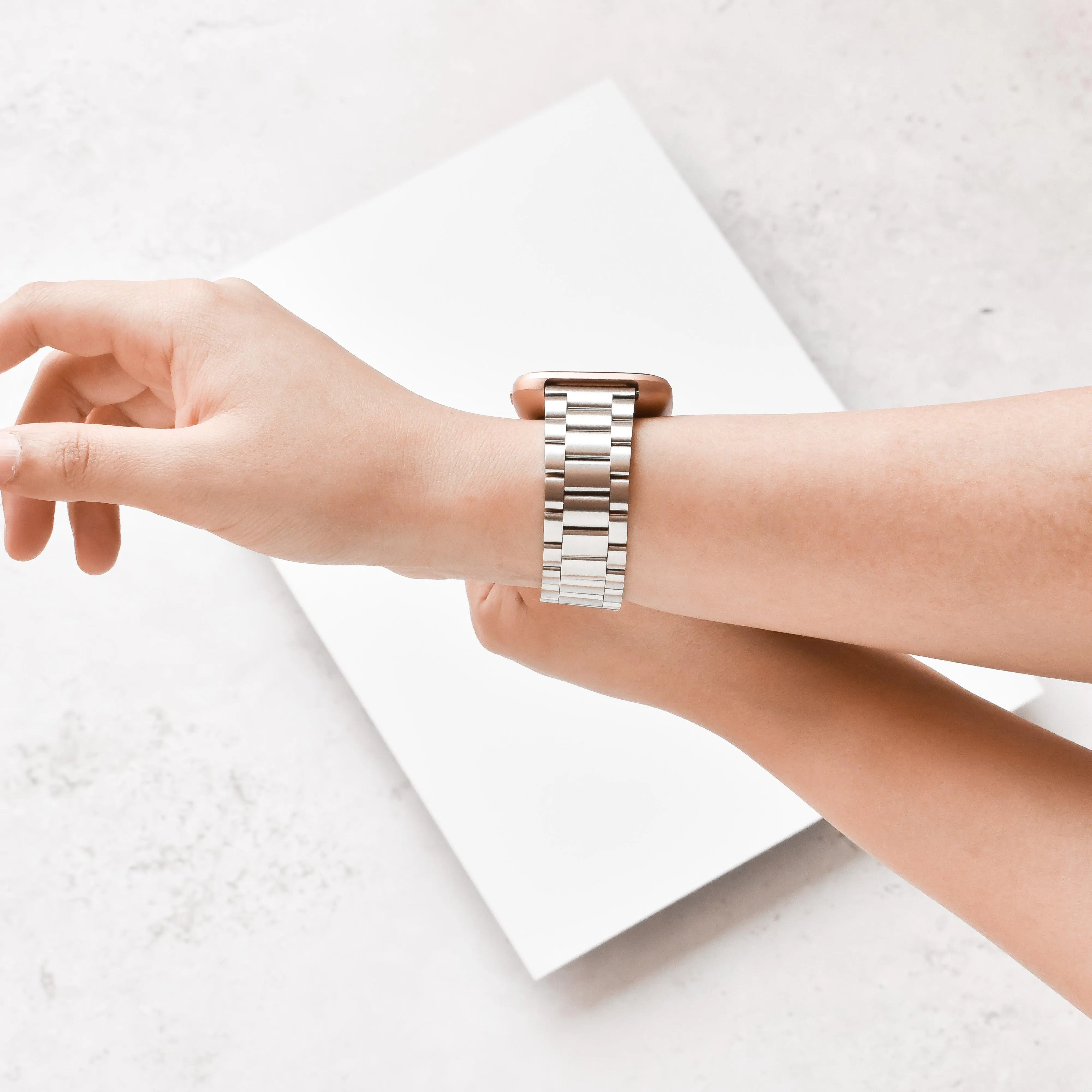 Fitbit Strap - Stainless Steel - Silver Practical Choice Daily Comfort Fit