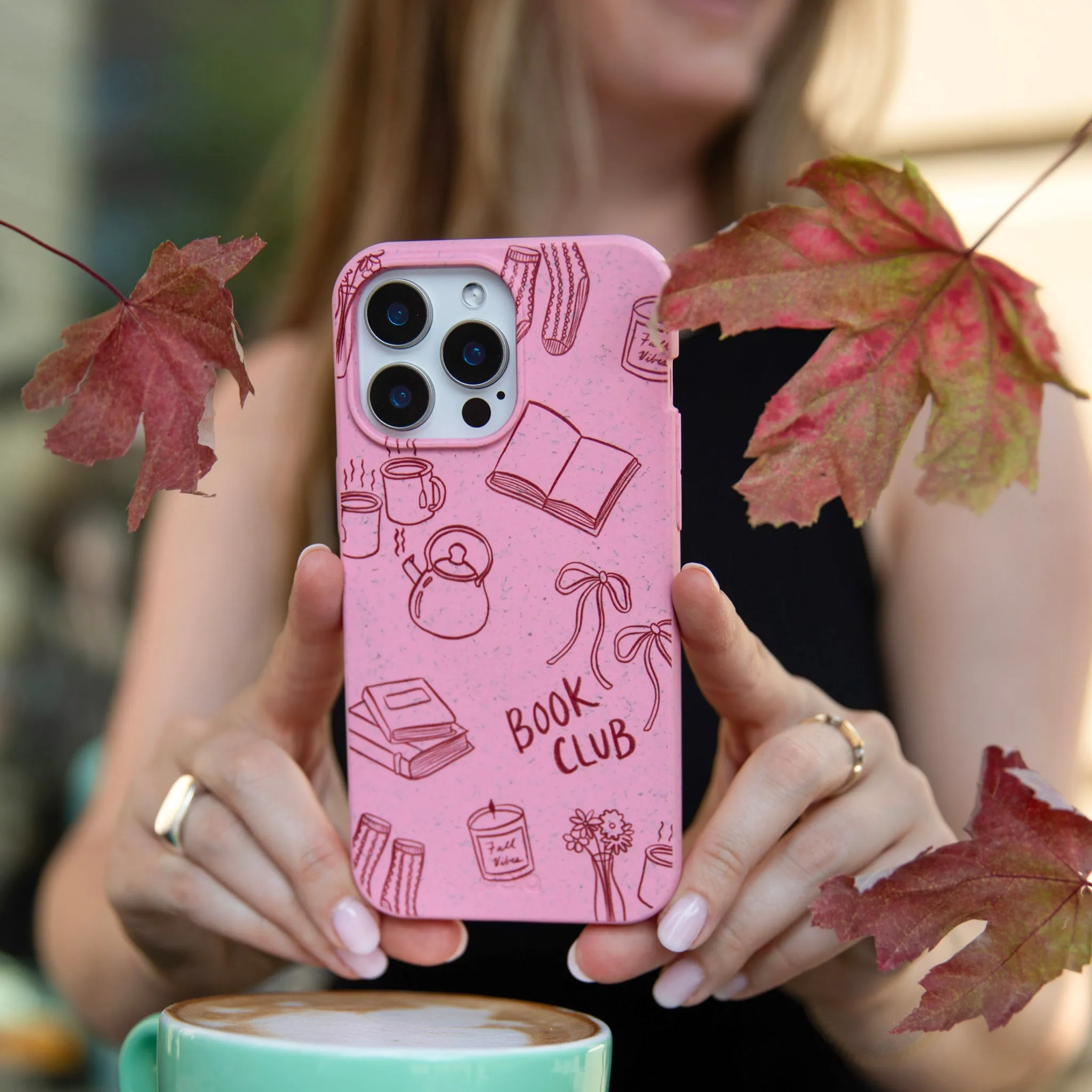 Bubblegum Pink Book Club iPhone 17 Case Soft Edge Detail Everyday Protection