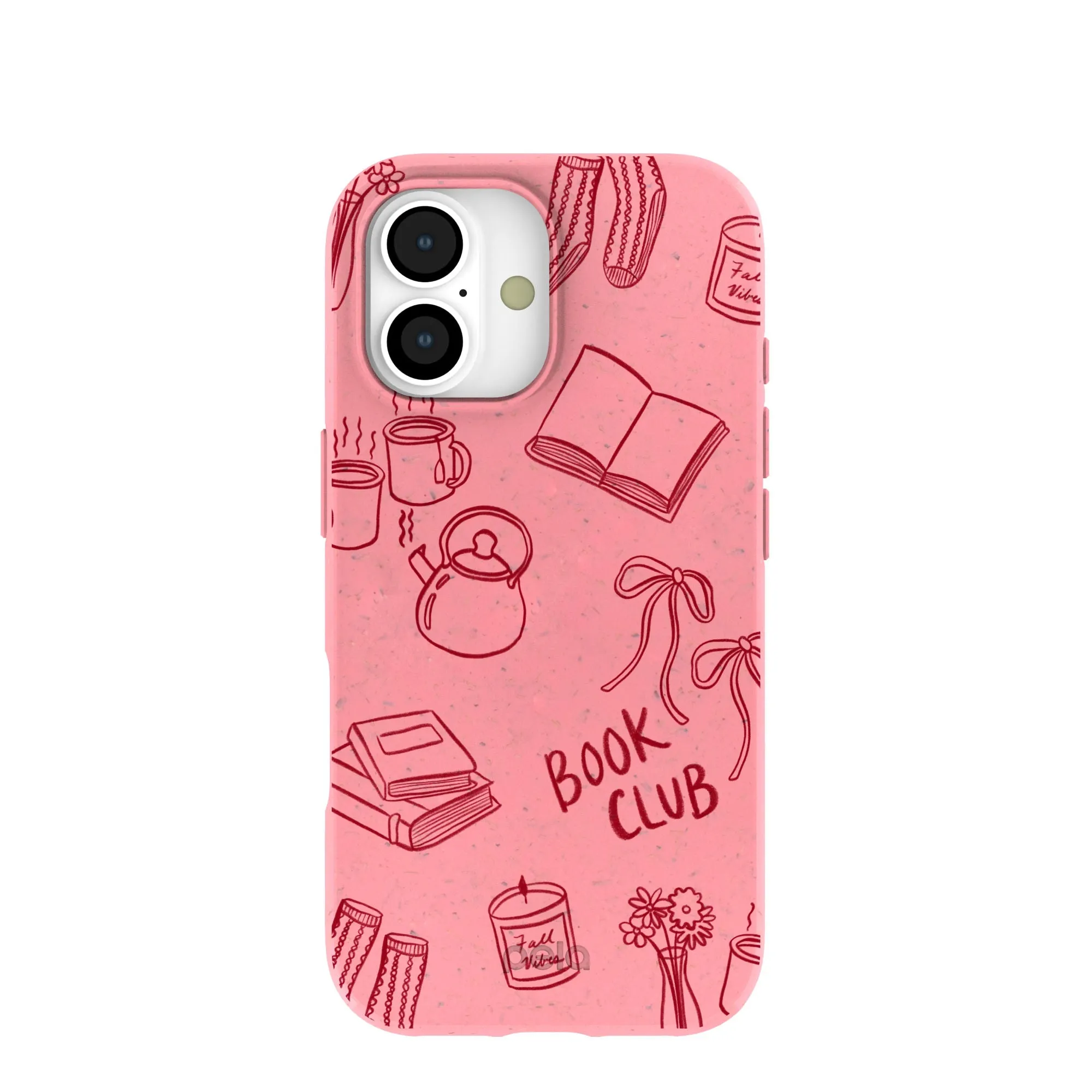 Unique Artwork Compact Shape Bubblegum Pink Book Club iPhone 17 Case