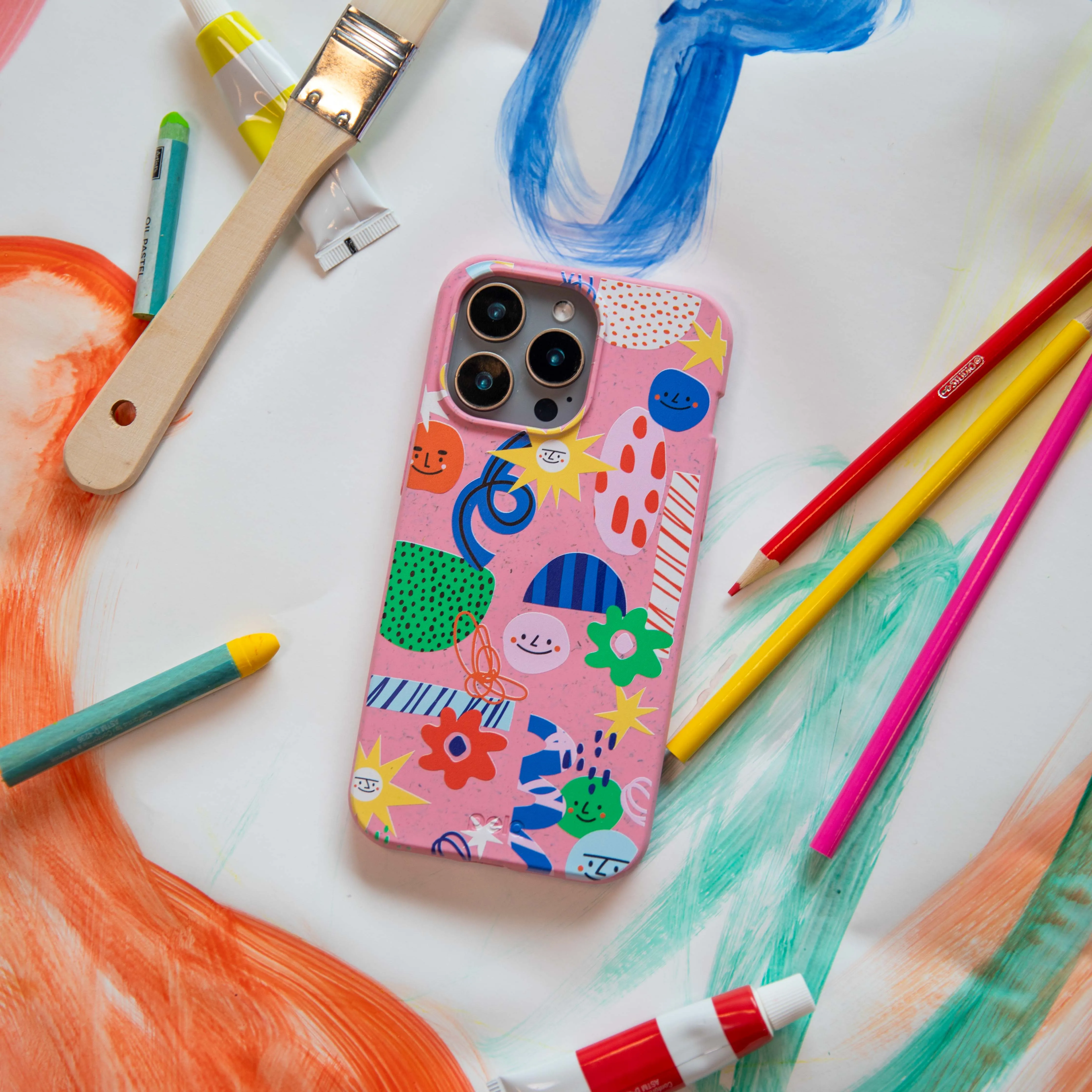 Bubblegum Pink Daydreaming iPhone 17 Case Enhanced Comfort