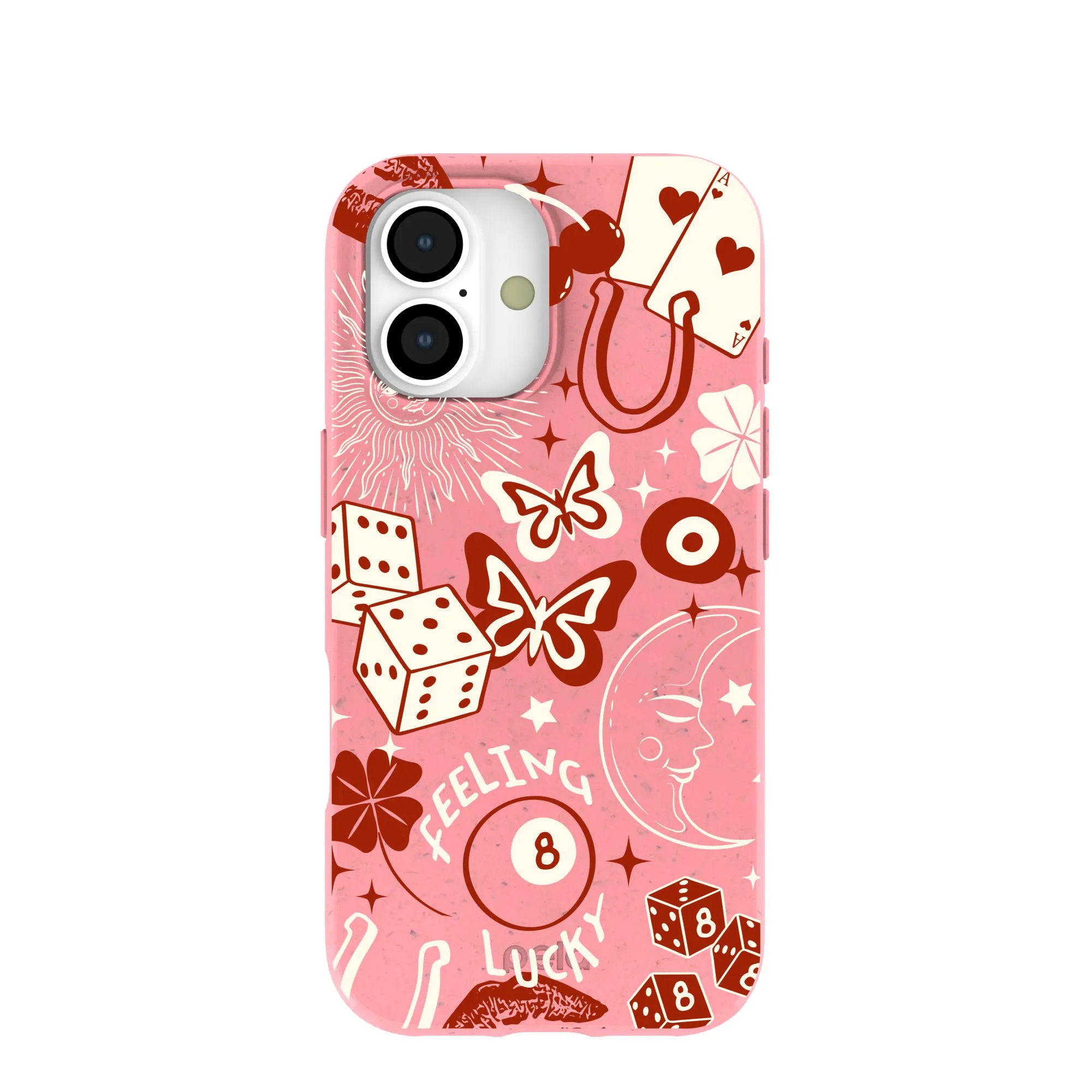 Portable Fit Minimal Protection Bubblegum Pink Feeling Lucky iPhone 17 Case