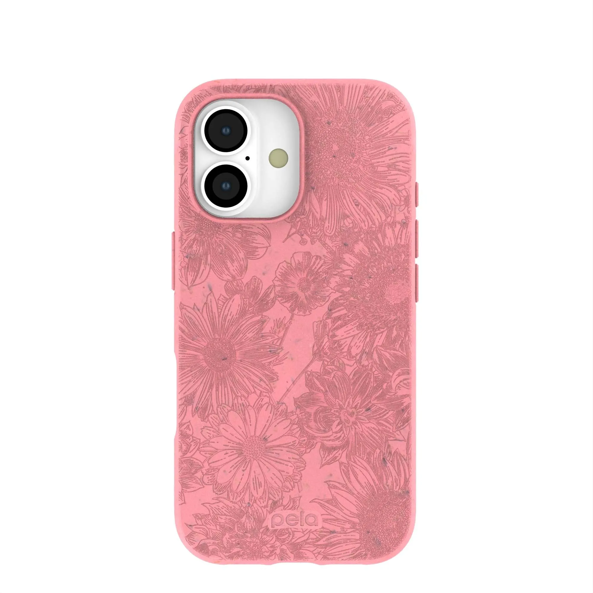 Bubblegum Pink Flora iPhone 17 Case Stylish Detail Layer Anti Slip