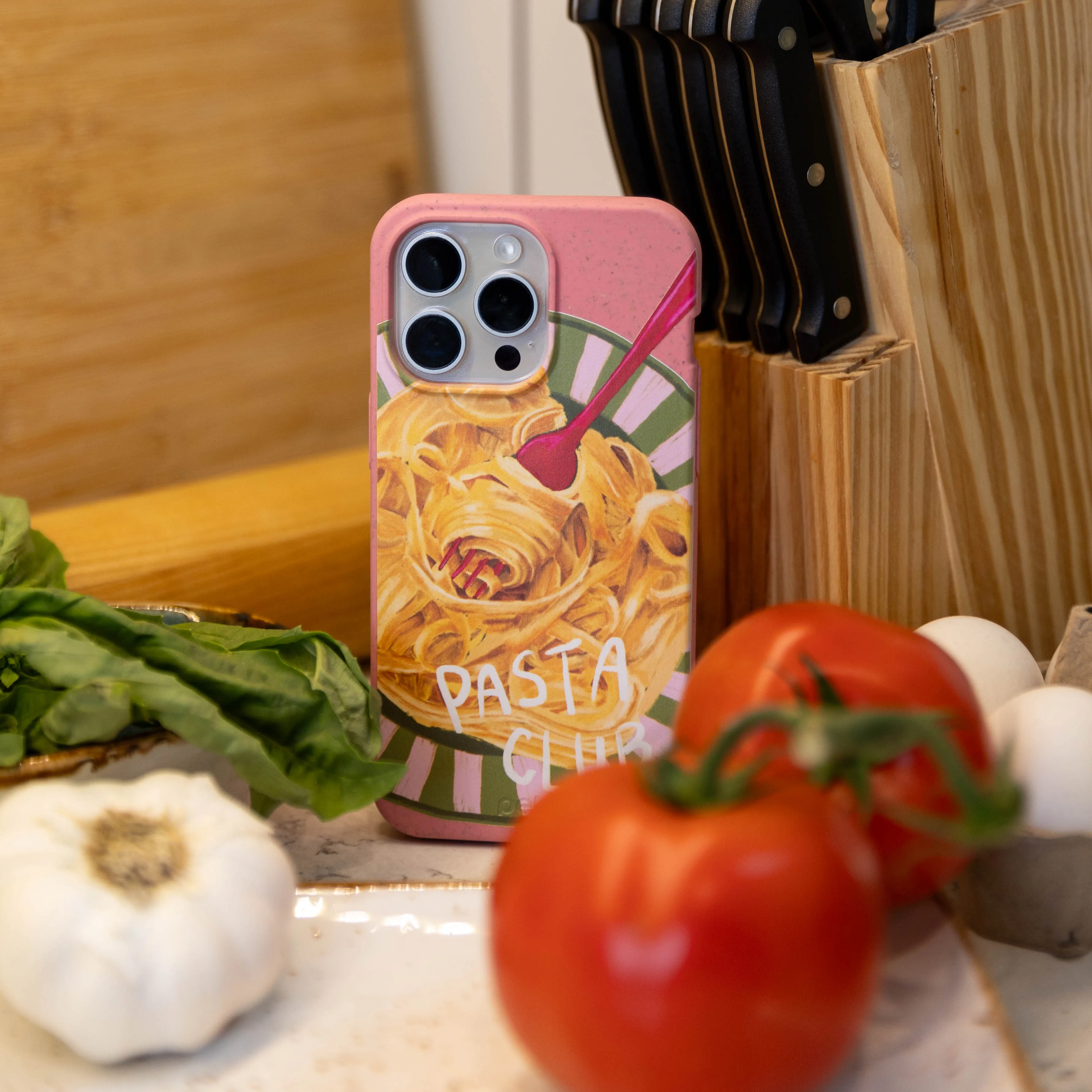 Bubblegum Pink Pasta Club iPhone 17 Case Protective Gear Car Accessory