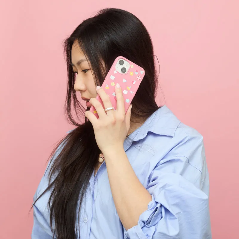 Bubblegum Pink Pretty Picnic iPhone 17 Case Protective Form Texture Modern Layer