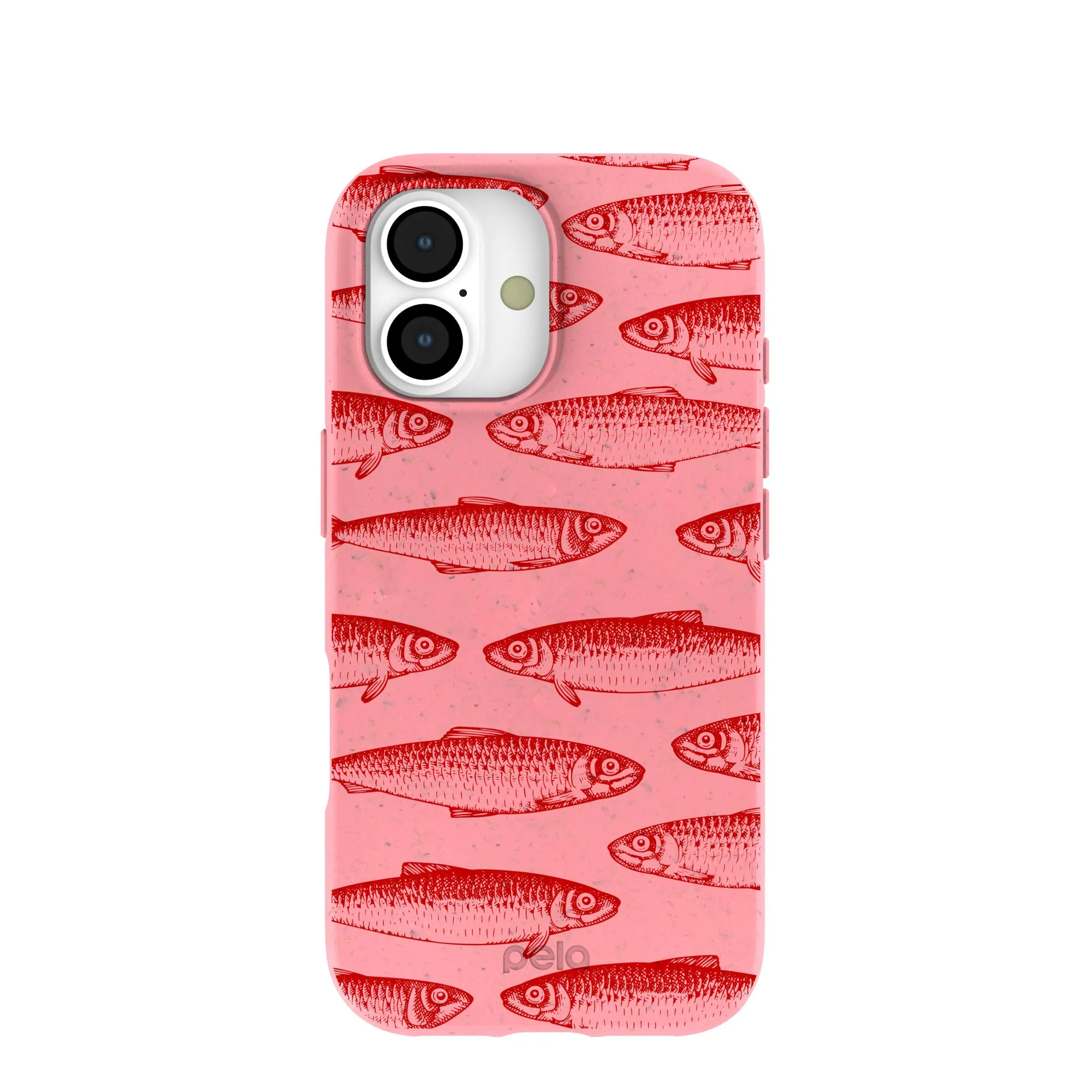 Bubblegum Pink Sardine Stream iPhone 17 Case Polished Texture Design