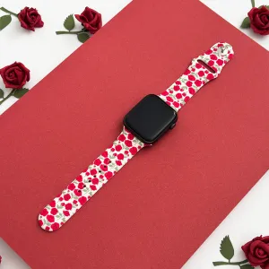 Trendy Everyday Design Rugged Comfort Style Buy Me Roses Crimson Apple Watch Strap