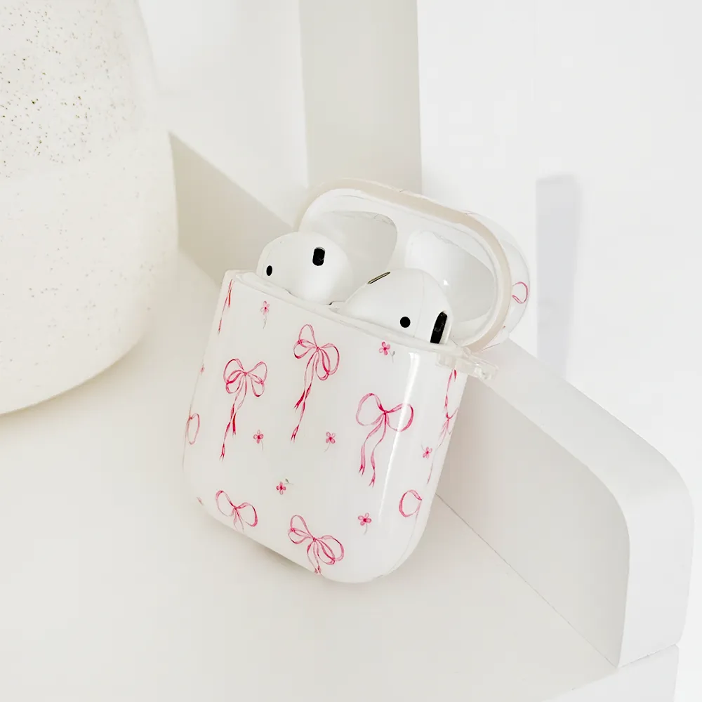 Soft Protective Texture Airpods Case - Dainty Bows