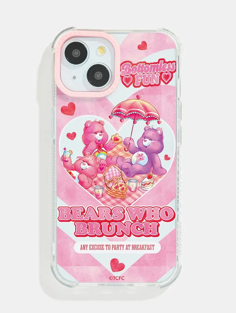 Smooth Edge Design Care Bears x Skinnydip Bears Who Brunch Shock iPhone Case