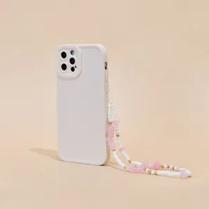 Beaded Phone Strap - Pink & White Magic Adventure Lanyard